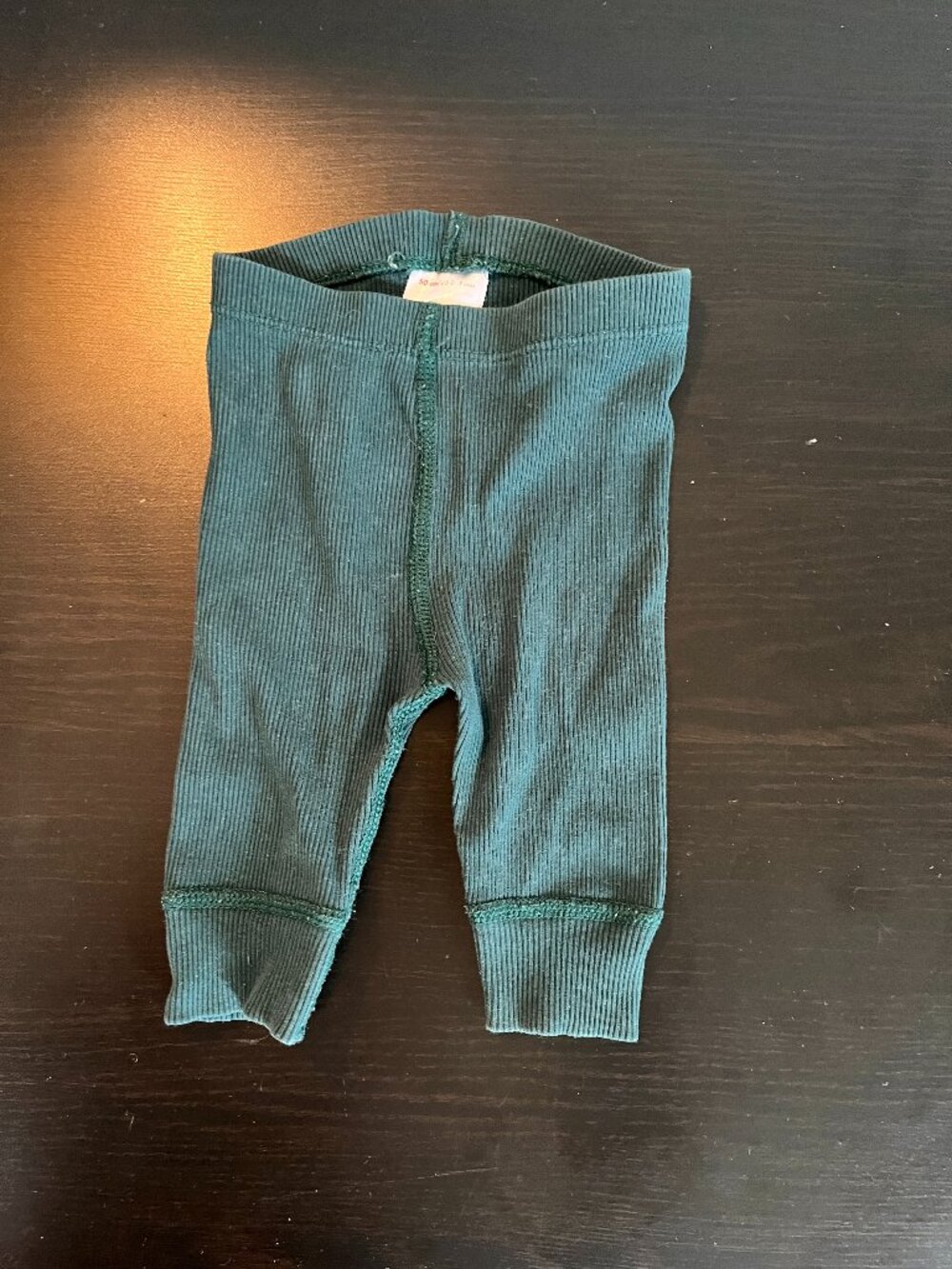 [$2 in a bundle] Hanna Andersson 0-3 mo forest green ribbed leggings